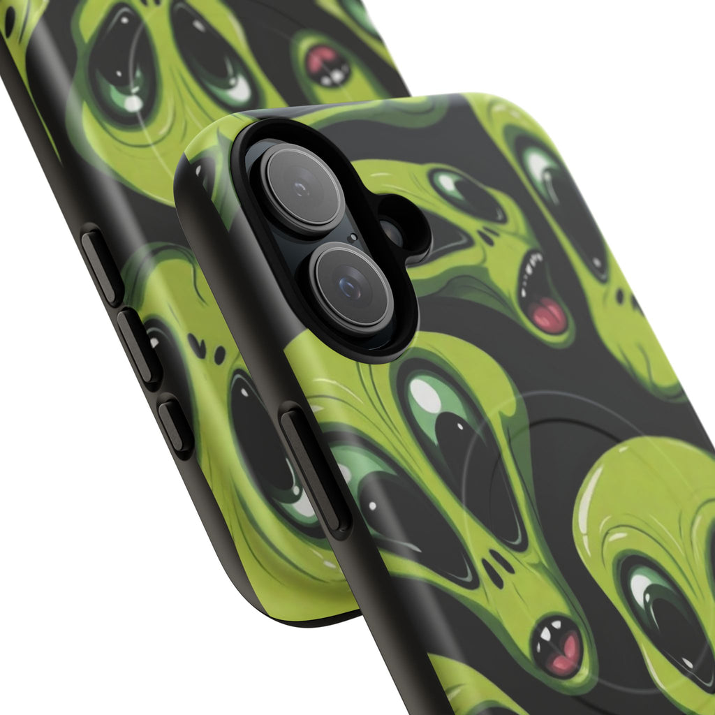 Alien Vibes Tough Magnetic Phone Case - Unique Design for Sci-Fi Lovers