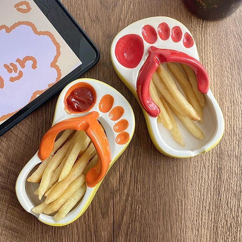 Flip Flops Saucer Dipping Bowl