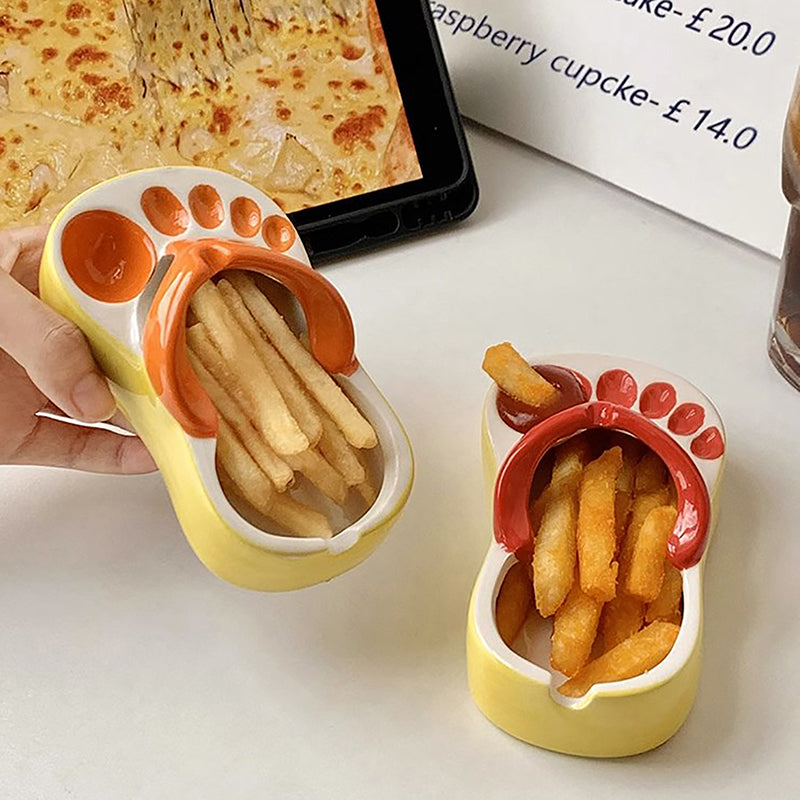 Flip Flops Saucer Dipping Bowl