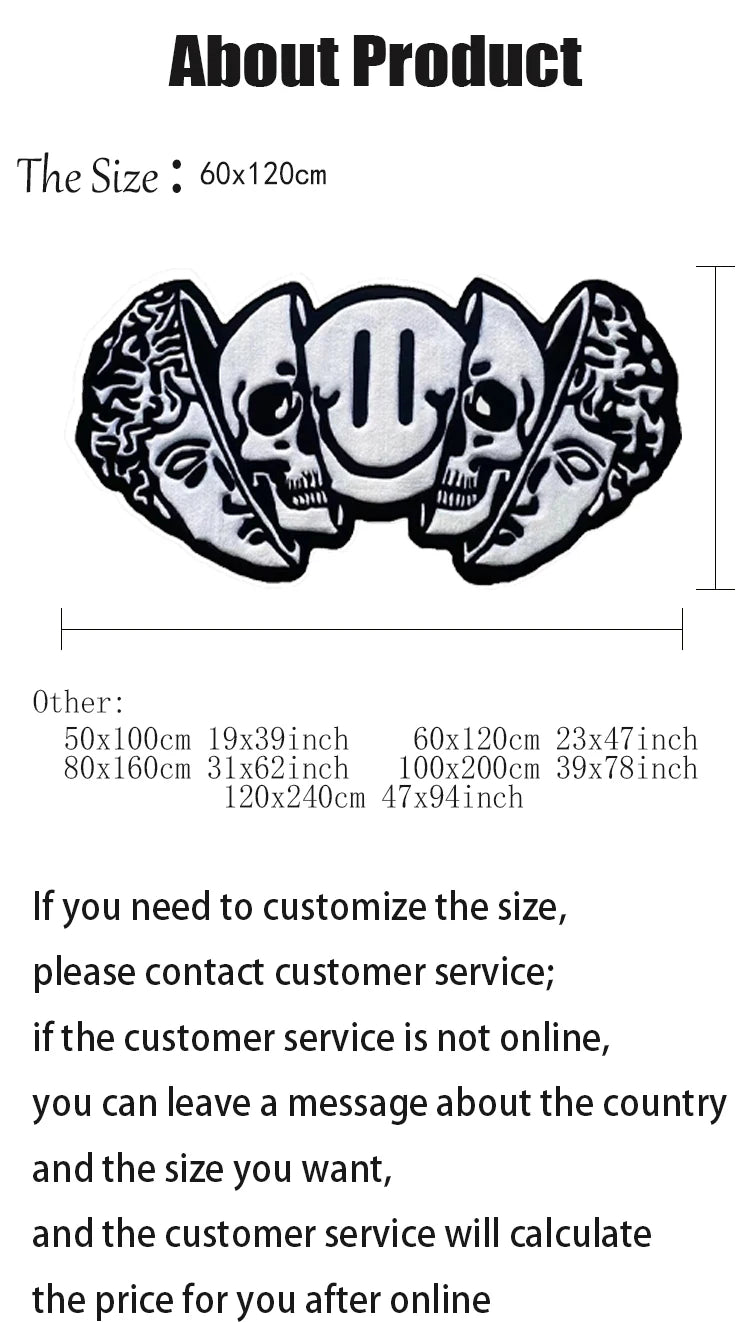Smiling Face Skull Rugs
