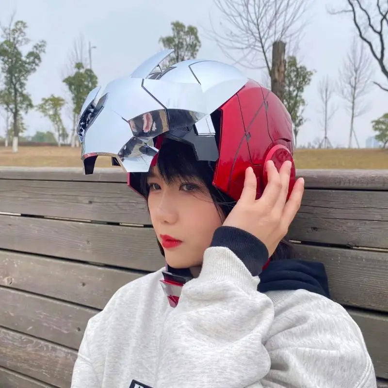 Mk5 Iron Man Helmet Cosplay Voice Control Eyes with Light Model - Electric Wearable