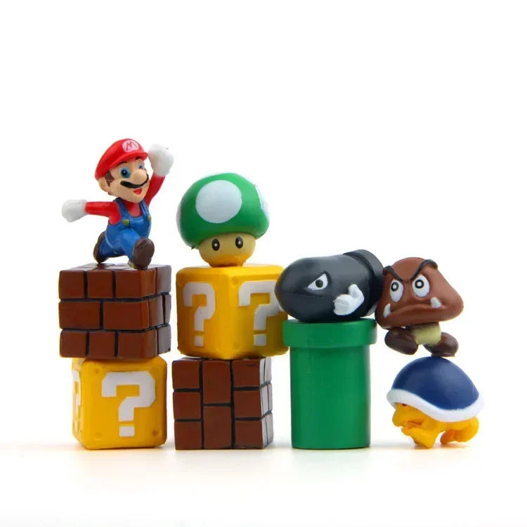Mario Bros 3D Refrigerator Magnets 10pcs pack