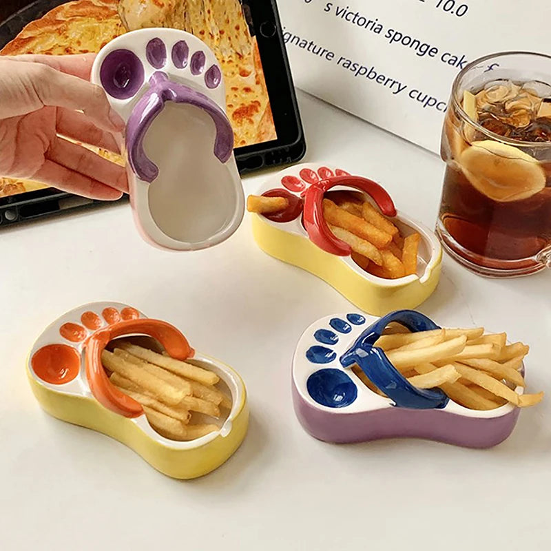 Flip Flops Saucer Dipping Bowl