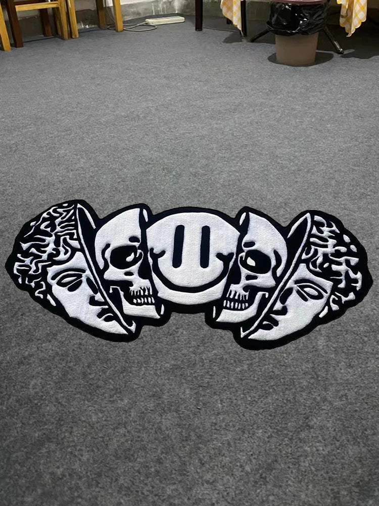 Smiling Face Skull Rugs