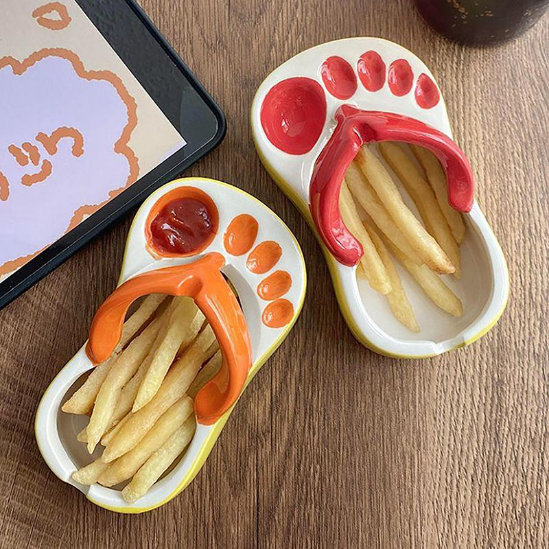 Flip Flops Saucer Dipping Bowl