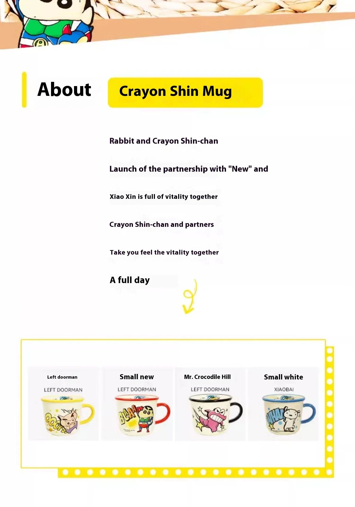 Shin Chan 350ml Ceramic Mug