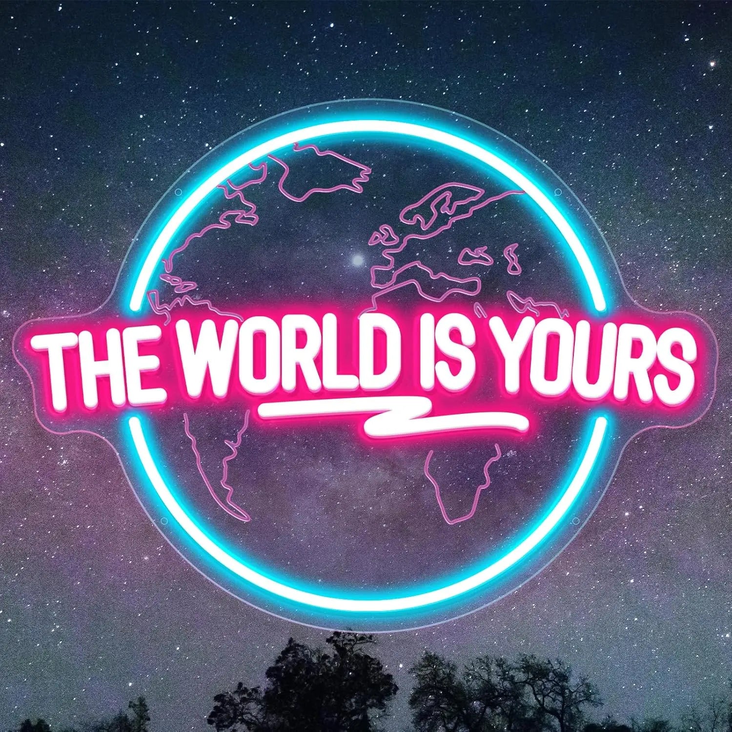 The World Is Yours Planet LED Neon Light