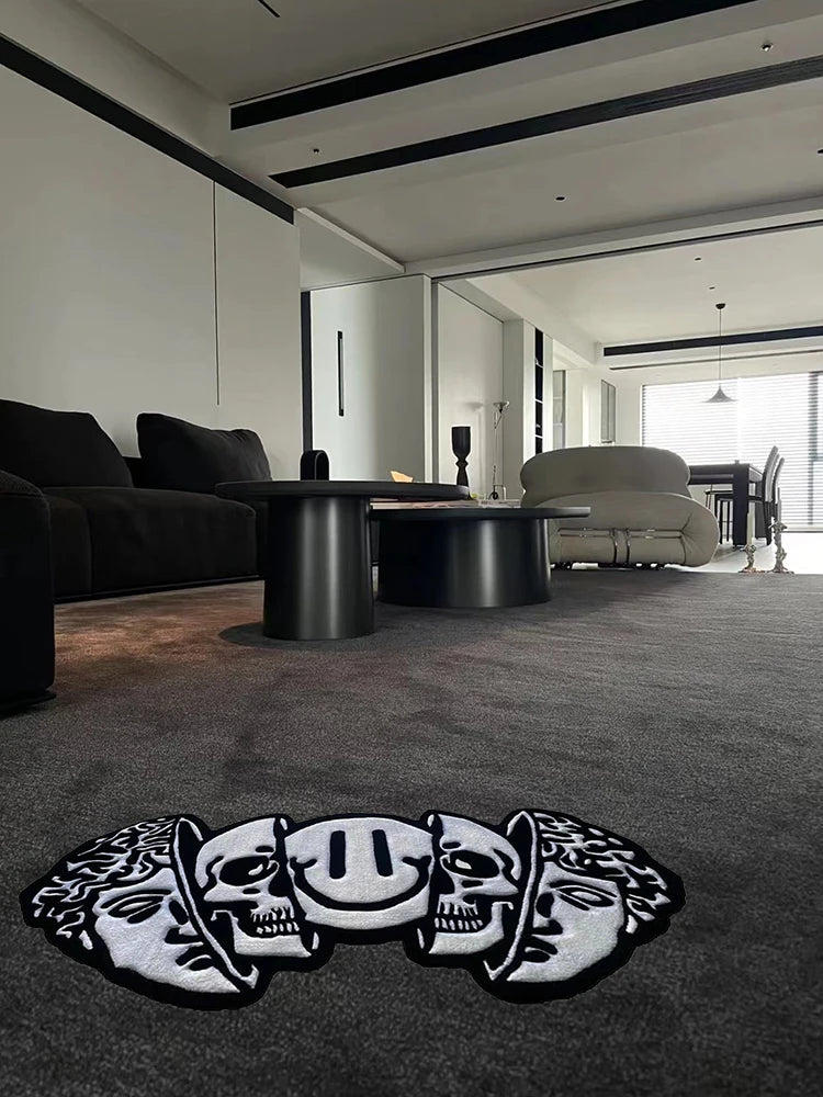 Smiling Face Skull Rugs