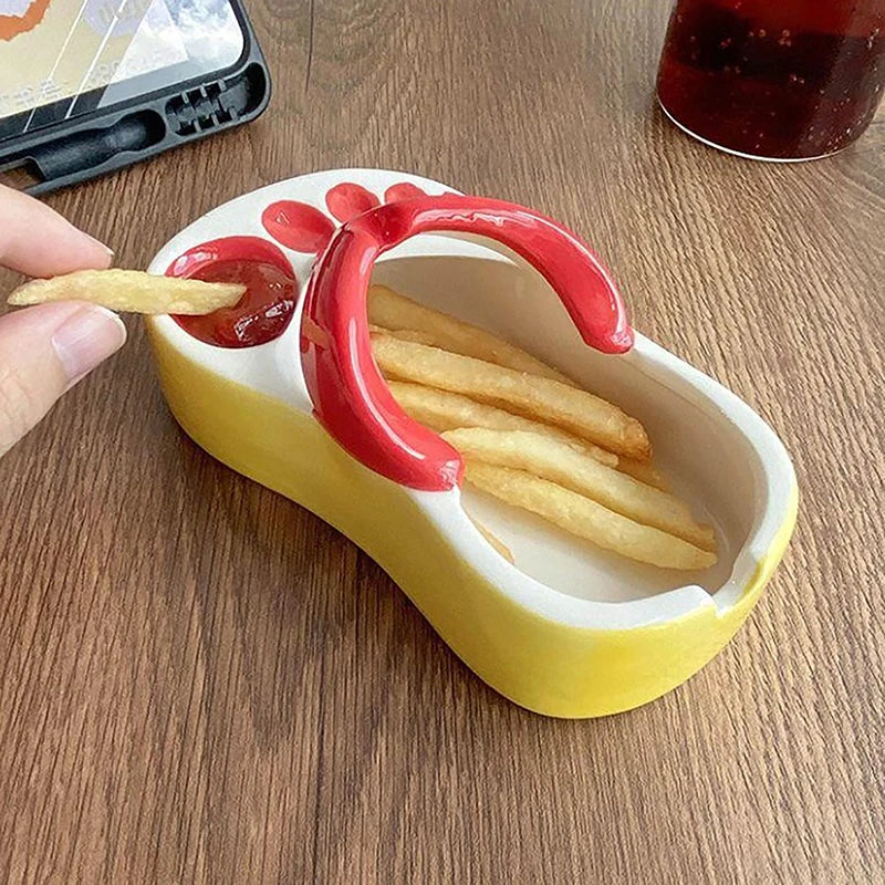 Flip Flops Saucer Dipping Bowl