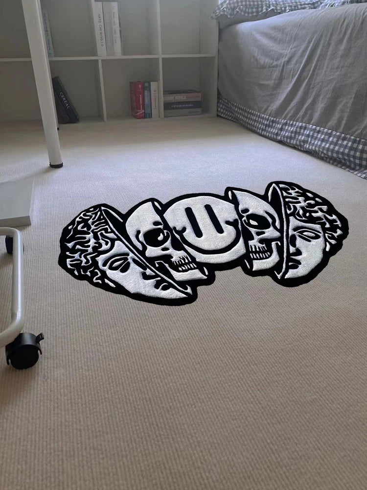 Smiling Face Skull Rugs